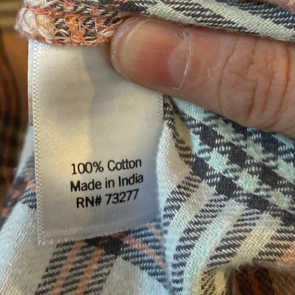 Sonoma pink multicolored plaid long sleeved flannel button down shirt - Picture 7 of 9